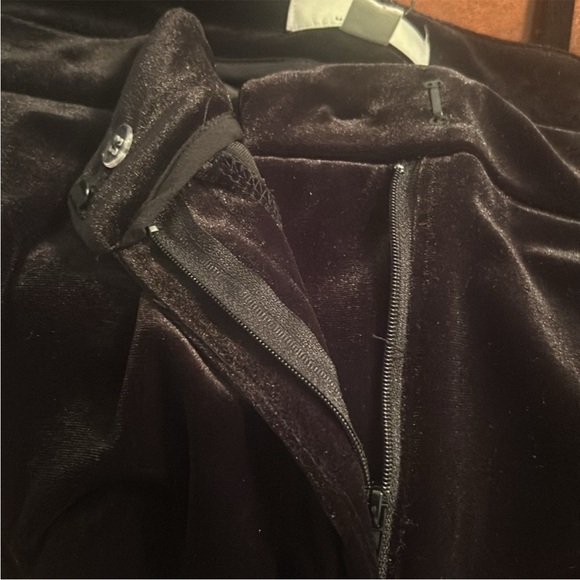NWT H Halston Velvet Pants - Black - Picture 6 of 8